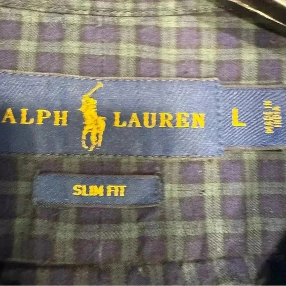 Ralph Lauren Men’s  Button Down Shirt Black watch Plaid Size Large - Picture 3 of 8